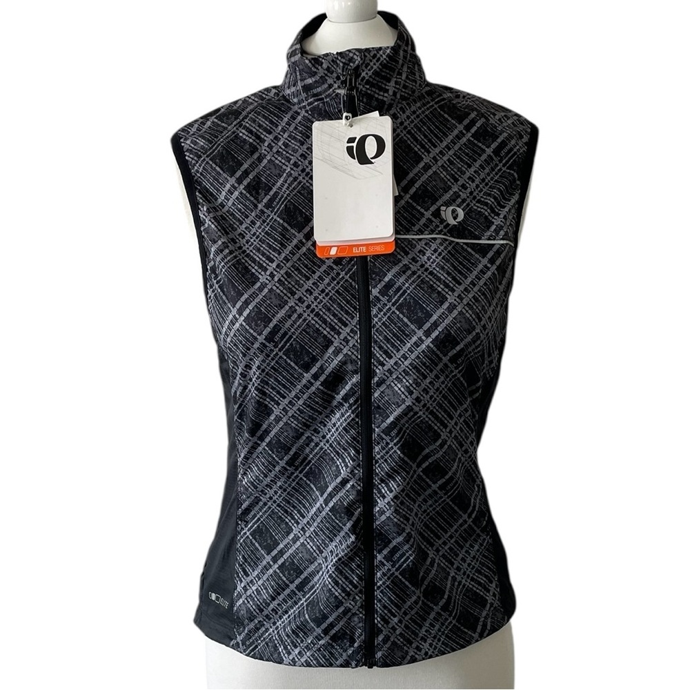 Pearl Izumi Elite Black and White Checkered Vest Size S Biking Cycle